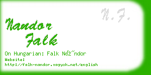 nandor falk business card